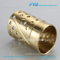 CuSn8 flanged rolled brass bushing, WF-WB802 wrapped brass bush, high load bronze flanged bearing